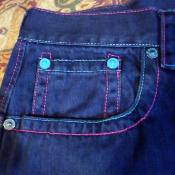 Songs Of Freedom Limited Edition Designer Embroidered Denim Jeans Men's 34 Blue - Picture 3 of 14